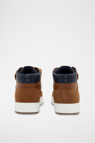 Zapatillas altas de piel - Marrón