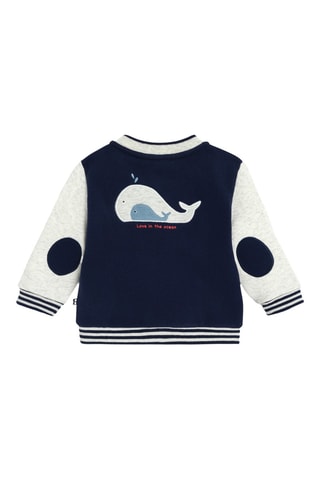 Teddy - Azul marino y gris claro jaspeado