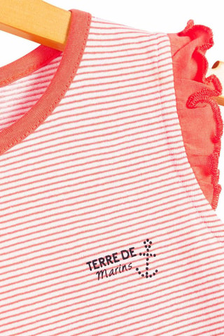 Camisón Nutty - Blanco y coral