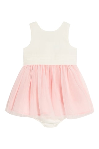 Body vestido - Blanco y rosa