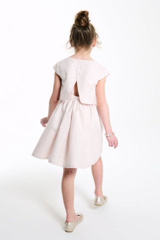 Vestido efecto doble prenda - Rosa empolvado - Okaïdi