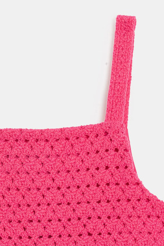 Vestido avolantado sin mangas - Rosa - Okaidi