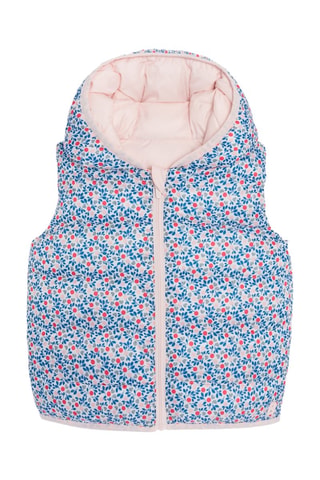 Chaleco reversible - Nude y azul claro