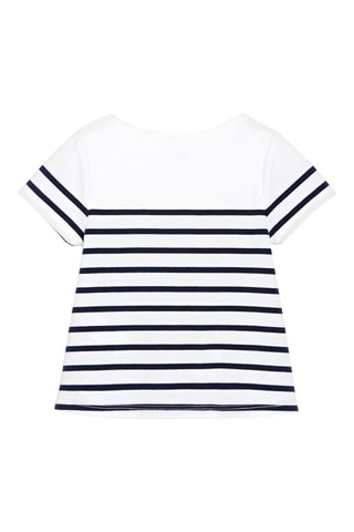 Camiseta - Blanco y azul marino