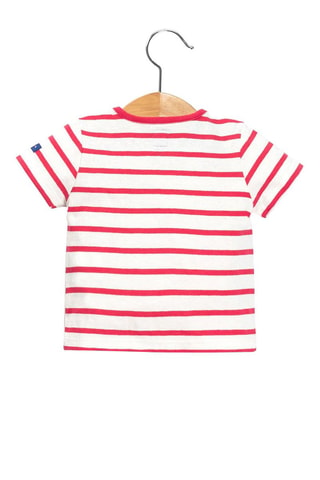 Camiseta Pestelan - Blanco y rosa
