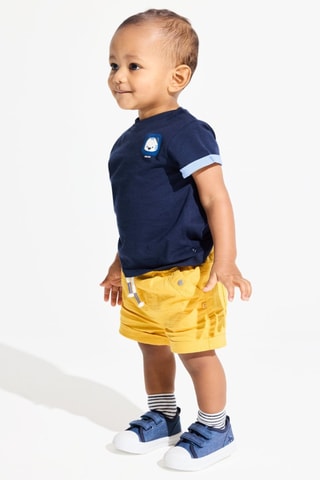 Short de lino - Amarillo