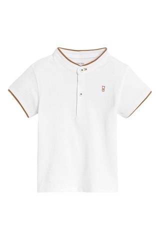 Peto corto y polo - Beige y blanco - Obaibi