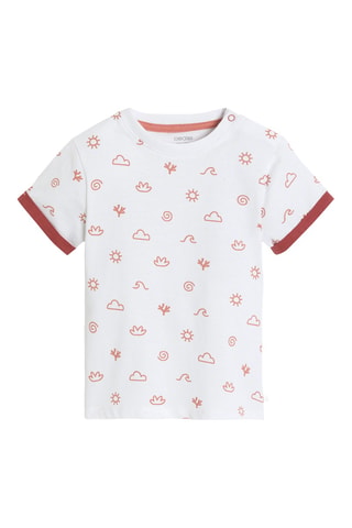 Peto corto y camiseta - Rojo y blanco - Obaibi