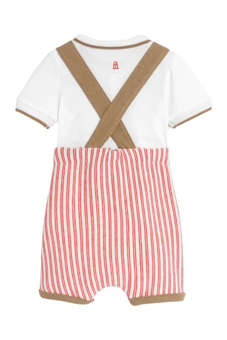 Body polo y peto - Blanco y rojo