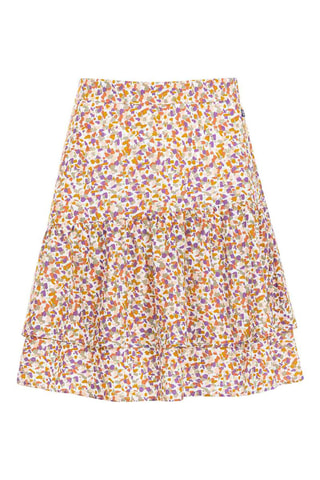 Falda avolantada Camily - Amarillo y violeta