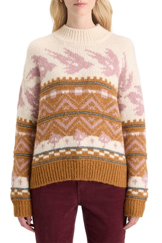 Pull en laine et mohair - Moutarde