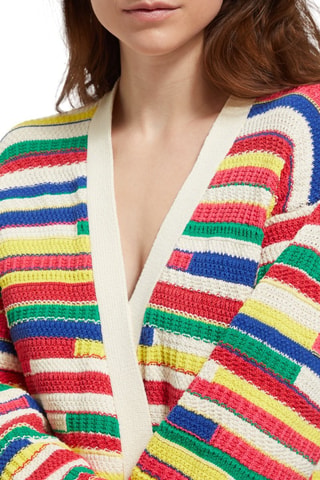 Gilet long - Rouge et vert