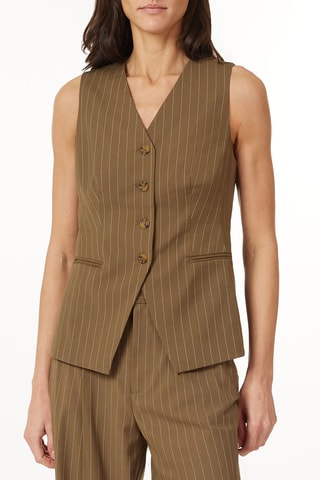 Top long sans manches - Marron