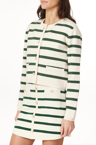 Gilet - Vert et blanc