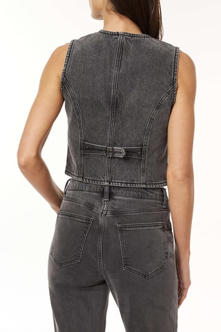 Gilet sans manches en jean - Gris