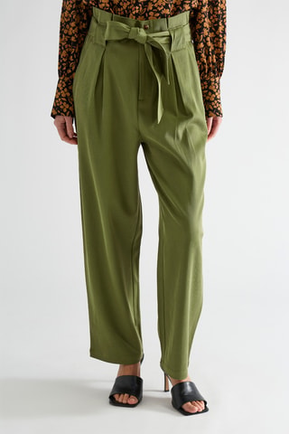 Pantalon taille haute - Vert