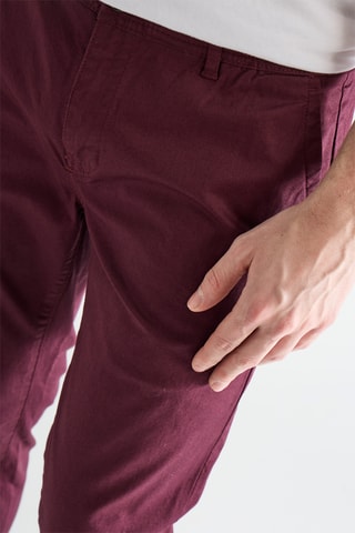 Chino en coton biologique - Bordeaux