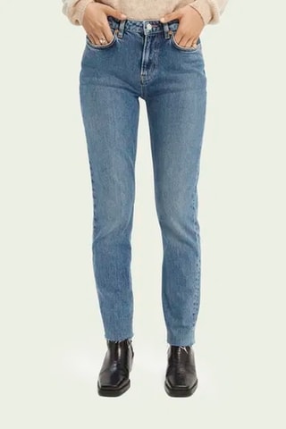 Jean slim taille haute - Bleu clair