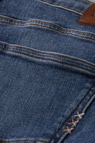 Jean skinny en coton biologique  taille haute - Bleu