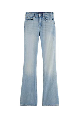 Jean flare taille haute - Bleu clair