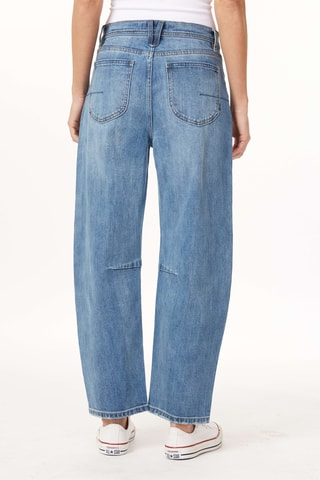 Jean droit 7/8 taille haute - Bleu clair