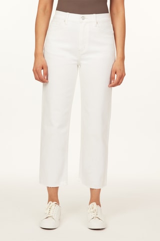 Jean droit 7/8 - Blanc