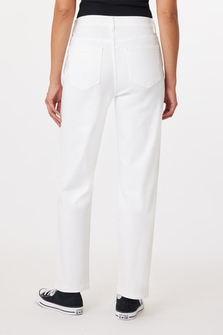 Jean droit taille haute - Blanc