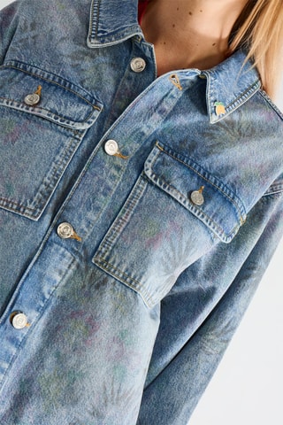 Veste en jean et coton biologique - Bleu
