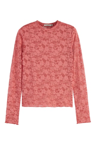Top en dentelle - Rose