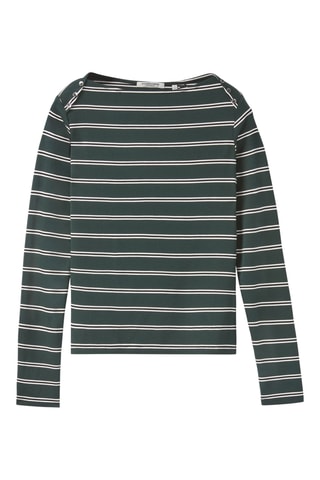 Top - Vert et blanc