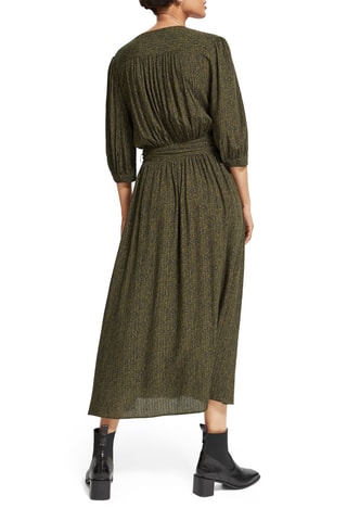 Robe portefeuille - Kaki chiné