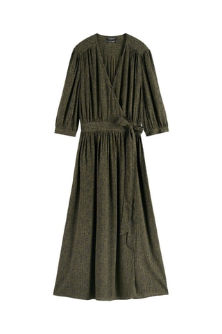 Robe portefeuille - Kaki chiné