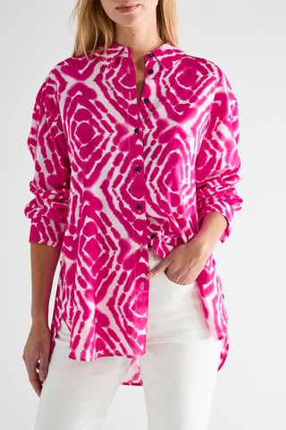 Chemisier en coton biologique - Rose