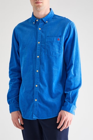 Chemise en velours - Bleu