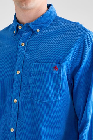 Chemise en velours - Bleu