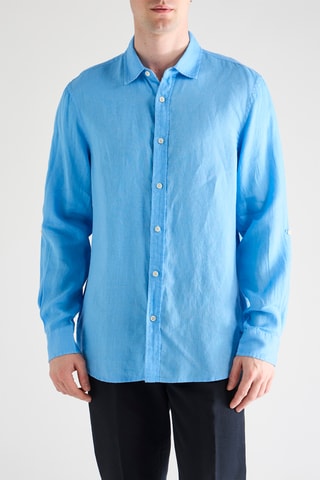 Chemise en lin - Bleu