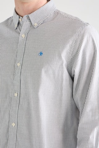 Chemise en coton biologique - Gris et blanc