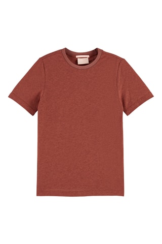 T-shirt en lin - Rouge