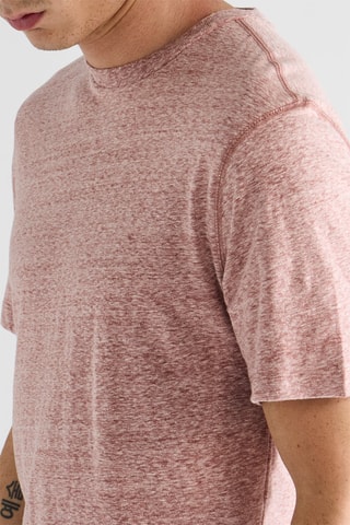 T-shirt en coton biologique - Rose chiné