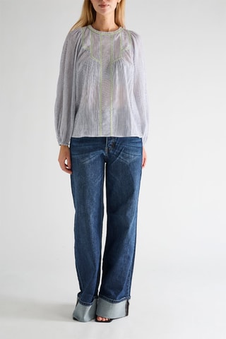 Blouse en coton biologique - Bleu clair