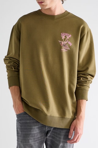 Sweat en coton biologique - Beige foncé