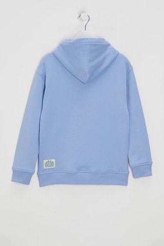 Sweat à capuche en coton biologique - Ciel