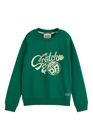 Sweat regular en coton biologique - Vert foncé