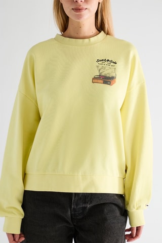 Sweat en coton biologique - Jaune