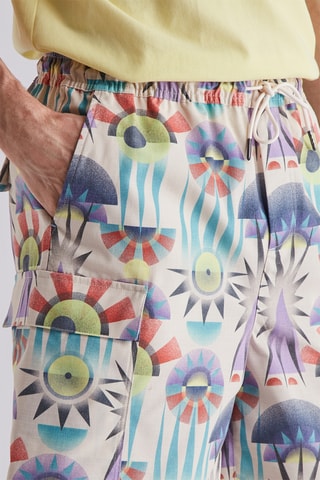 Short - Beige et bleu clair