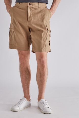 Short en lin - Kaki