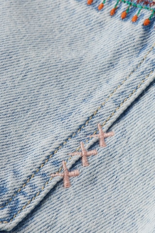 Short relaxed en jean - Bleu