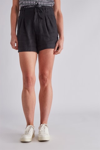 Short en lin - Noir