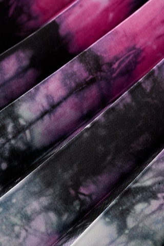 Jupe plissée dip and dye taille haute - Noir