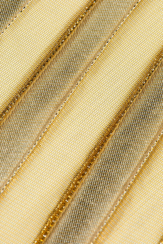 Jupe plissée taille haute - Doré